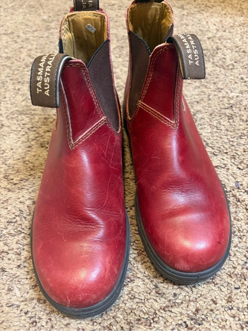Blundstone red leather Chelsea boots 4au 7us - Picture 6 of 9